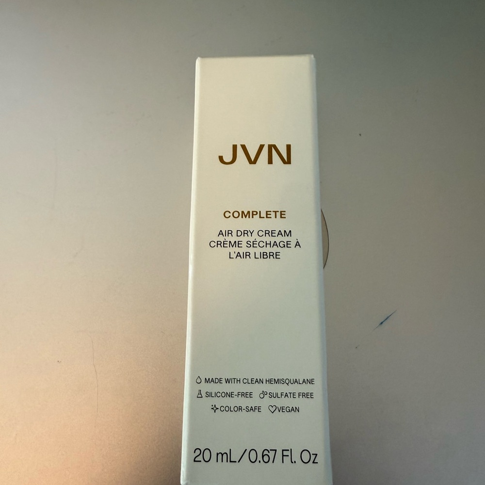 JVN Air Dry Styling Cream in White Packaging